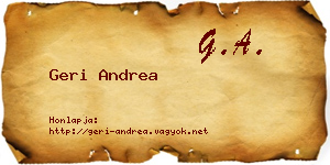 Geri Andrea névjegykártya