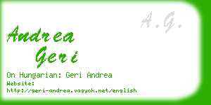 andrea geri business card